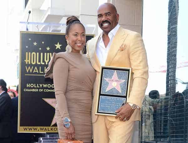 Marjorie Bridges with her comedian husband Steve Harvey working hard in increasing their net worth