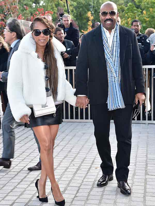 Marjorie Bridges with her husband Steve Harvey