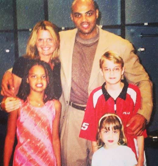 Beautiful and happy family picture of Charles Barkley with wife Maureen Blumhardt and children