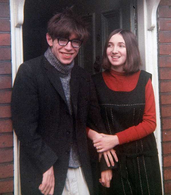 Cute picture of Stephen Hawking before his illness with first wife Jane Hawking