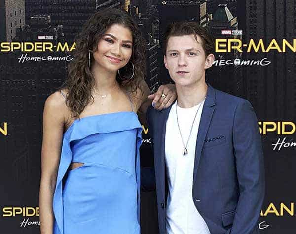 Zendaya seen with her Spider-man: Homecoming co-star Tom Holland which is slated to release in June 2017