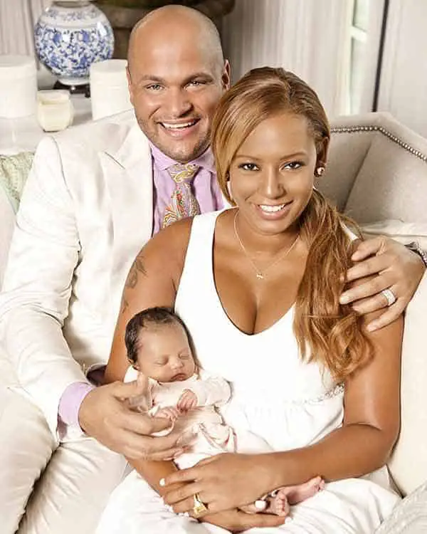 Stephen Belafonte and his wife Mel B with new born daughter