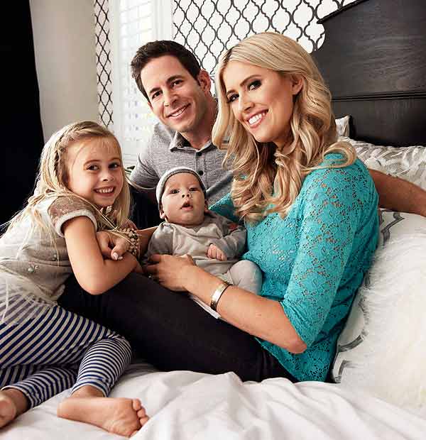 Tarek El Moussa family picture with his wife Christina and children