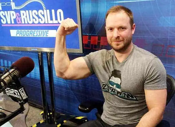 Smoking Hot: Ryen Russillo showing his arm in his show