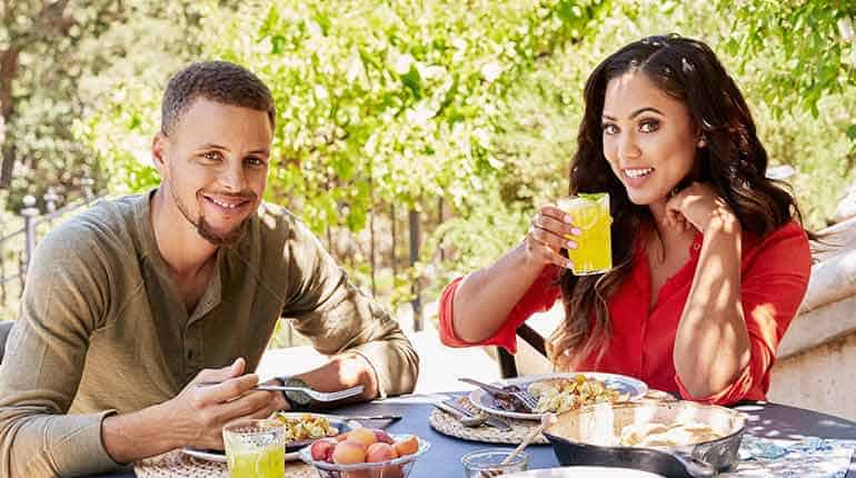 Stephen Curry and his wife Ayesha Curry