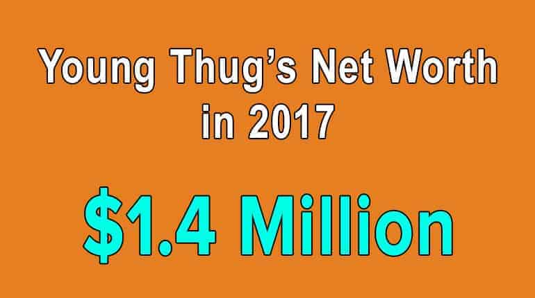 Young Thug's net worth is $1.4 Million