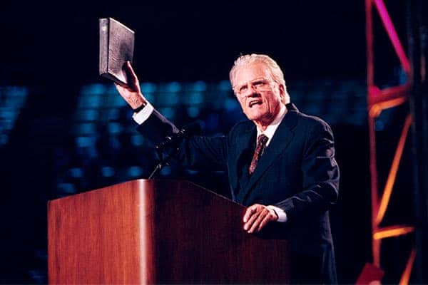 Billy Graham launching his book in masses