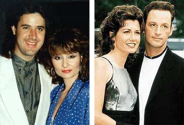 Amy grant and Vince Gill with ex- husband and wife