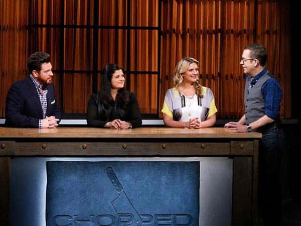 Amanda as judge on the culinary game show “Chopped”