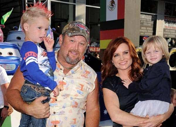 Larry The Cable Guy & Carra Whitney and their child Wyatt Whitney & Reagan Whitney.