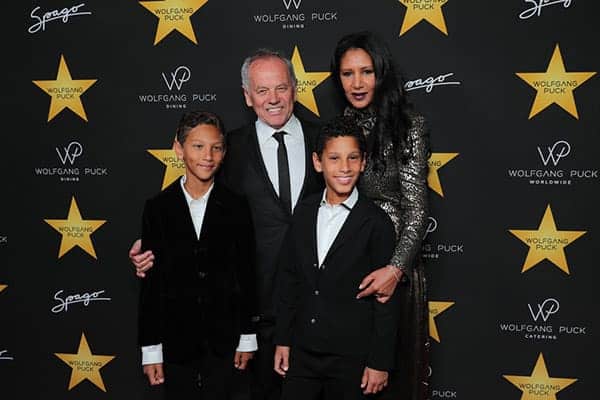 Gelila Assefa & Wolfgang Puck with there Son Oliver Wolfgang and Alexander Wolfgang