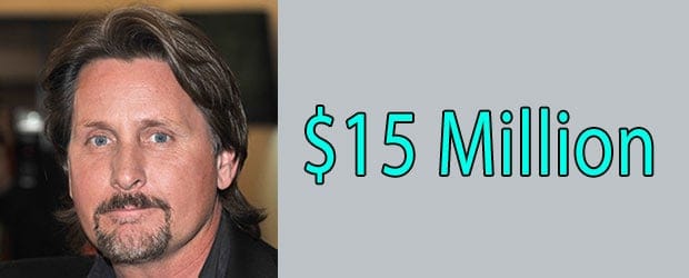 Net worth of Emilio Estevez is $15 Million