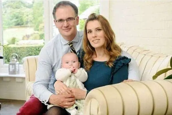Charles Hanson with his wife Rebecca Ludlam and kid