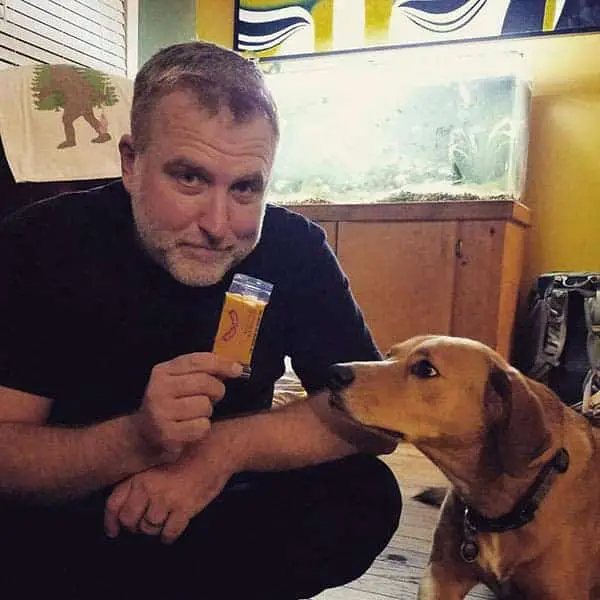 Cliff Barackman with his pet Dog