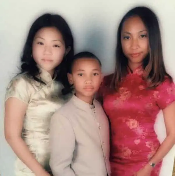 Pasionaye Nguyen met haar kinderen