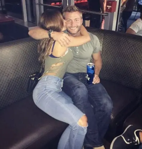 Sean Mcvey and Girlfriend Veronika(soon-to-be-wife) kissing-Instagram image