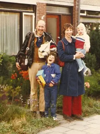 Diane with husband and kids Charles and Kathy on a family trip to the Netherlands.