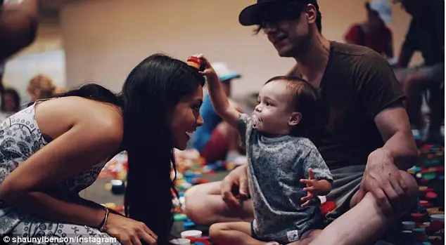 Magician Criss Angel with his ex-wife Shaunyl Benson and son who has cancer.