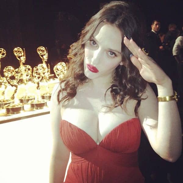 Kat Dennings looking hot sexy & of course gorgeous in red one-piece