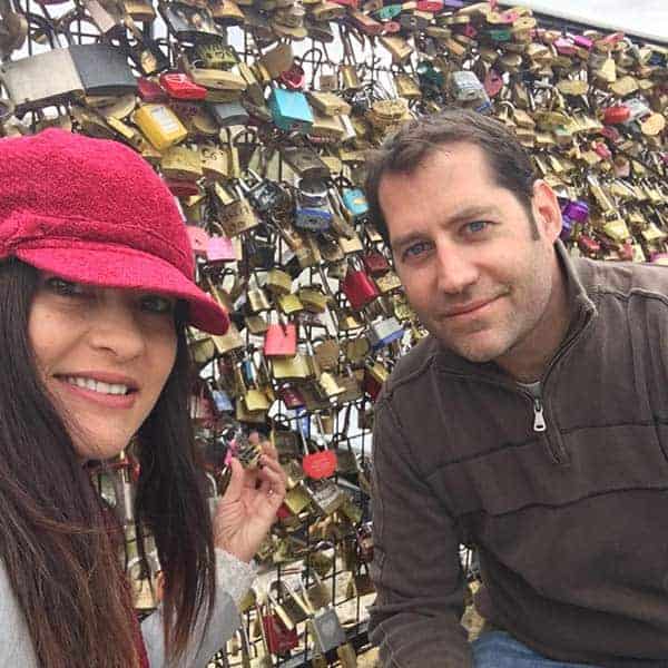 Leilani Munter happy with her husband Craig Davidson on paris