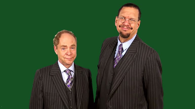 Penn and Teller with funny expression