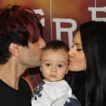 Magician Criss Angel with his wife and a son who has cancer
