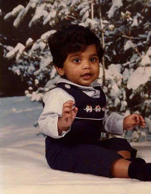 Aziz Ansari looking cute little Indian boy