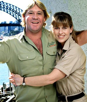Image of Steve Irwin with his wife Terri-Irwin