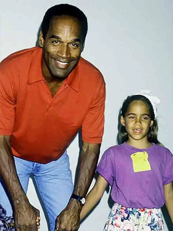 childhood picture Sydney Brooke Simpson with father O. J. Simpson