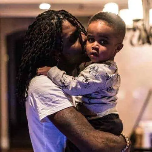 Chief Keef with his son