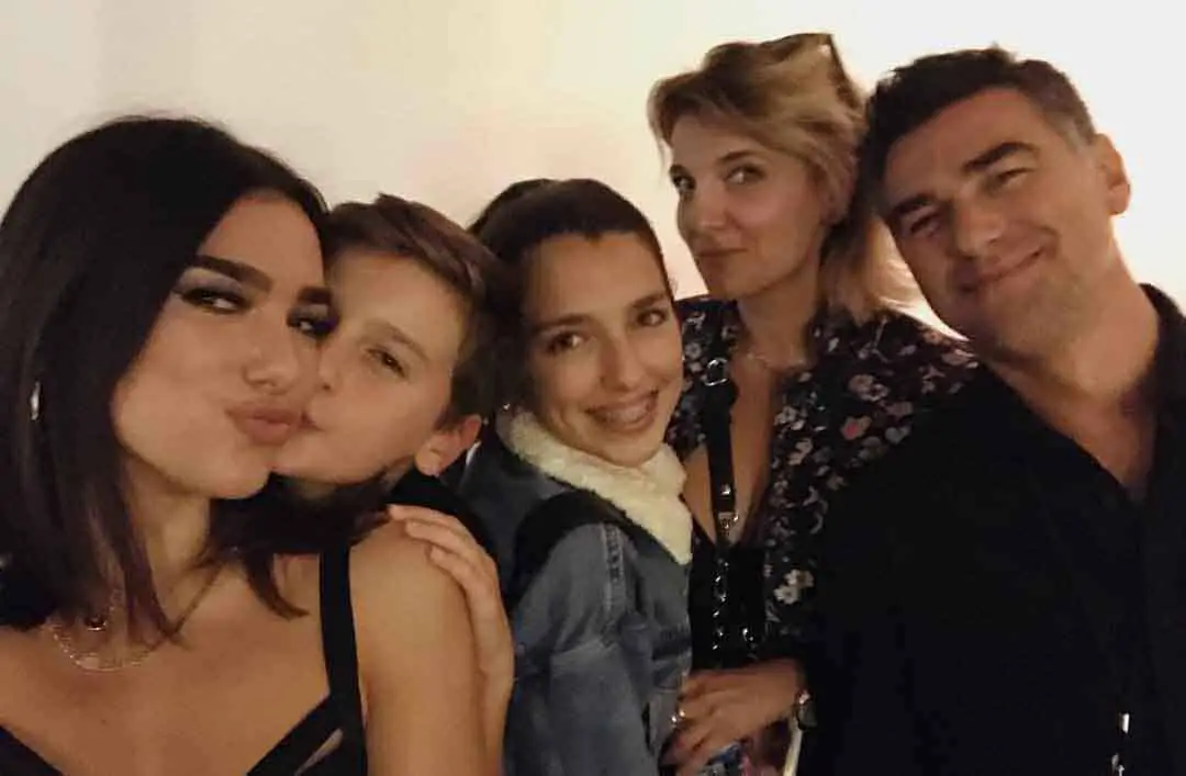 Dua Lipa with her family and siblings
