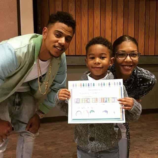 Moniece and Lil’ Fizz with their son Kamron.