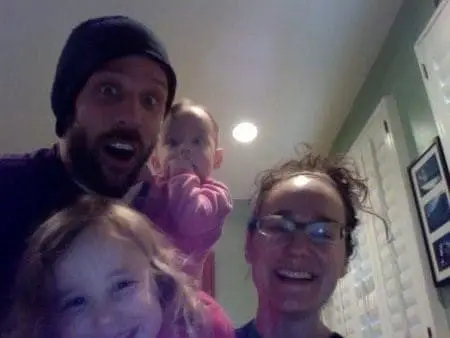 image of Lisa Kennedy, her husband and children