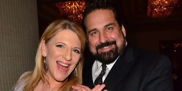 Lisa Lampanelli with her ex husband James Stock