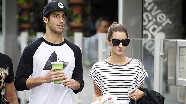 Image of Daniel Ricciardo with his ex-girlfriend Jemma Boskovich