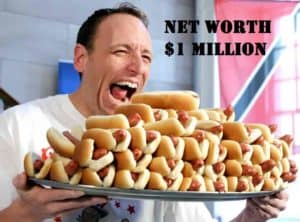 Image of Joey Chestnut net worth is $1 million