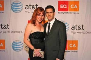 Image of Molly Ringwald with her husband Panio Gianopoulos