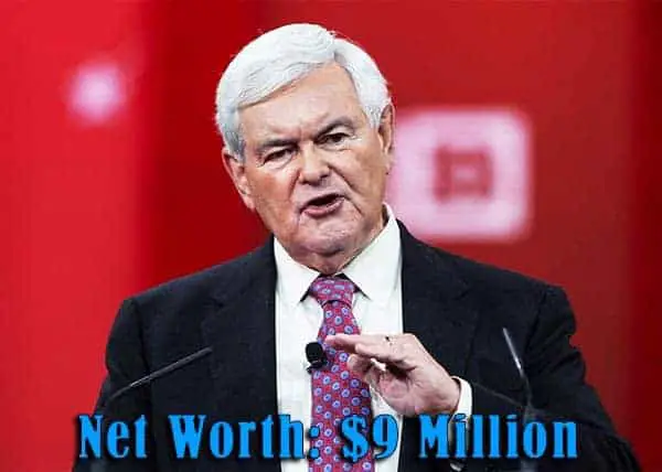 Image of Politician Newt Gingrich net worth is $9 million
