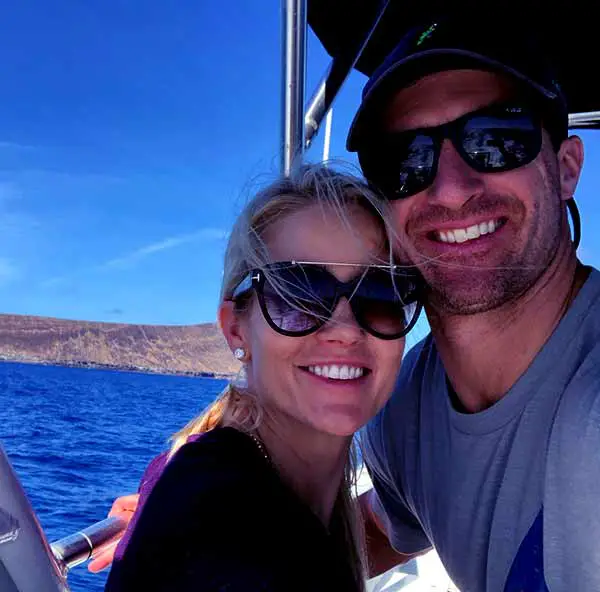Image of Drew Brees with his wife Brittany Brees
