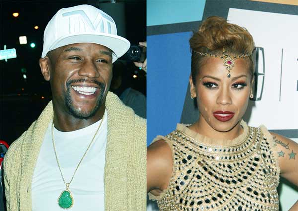 Image of Keyshia Cole with his boyfriend Floyd Mayweather