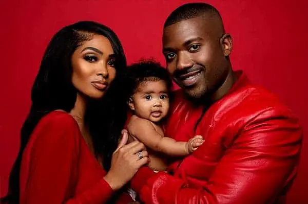 Image of Princess Love with her husband Ray J and their daughter Melody