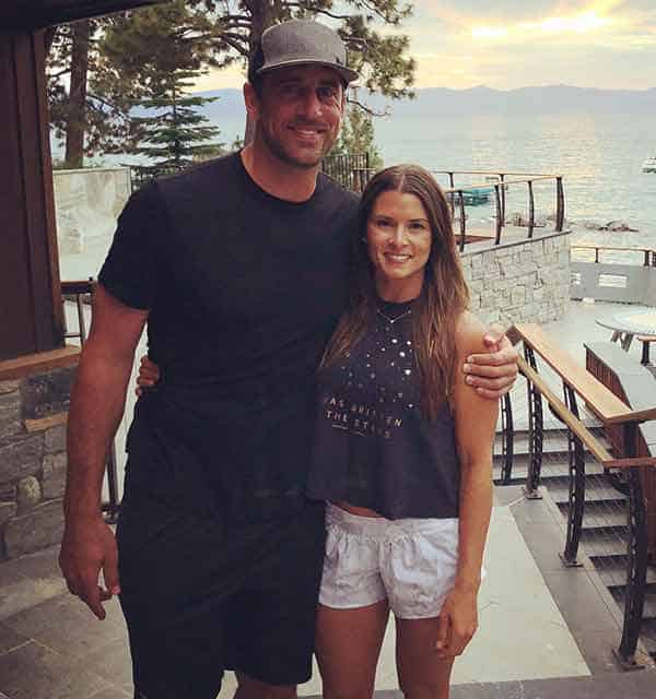 Image of American Football Player, Aaron Rodgers with Dana Patrick