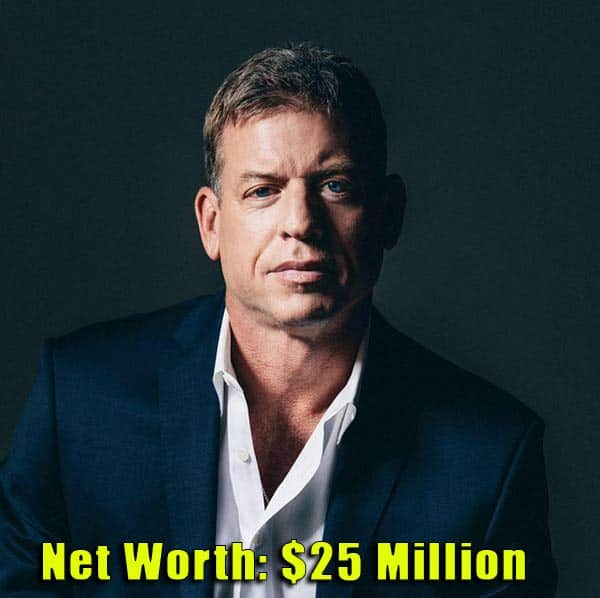 Image of American Football Player, Troy Aikman net worth is $25 million
