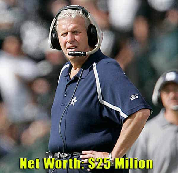 Image of American Football coach, Bill Parcells net worth is $25 million