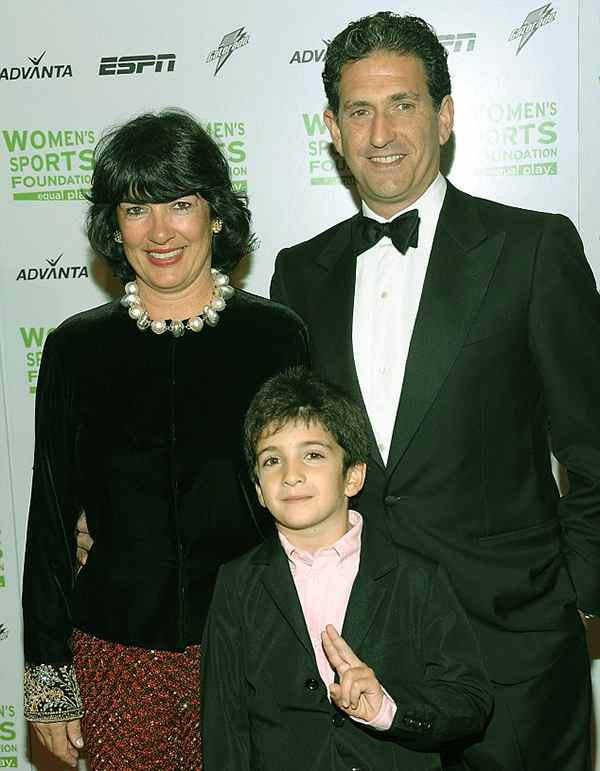 Image of Christiane Amanpour with her husband James Rubin and son Darius John Rubin