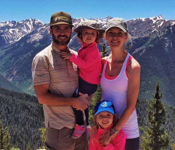 Image of Jimmie Johnson with his wife Chandra Janway and their daughters