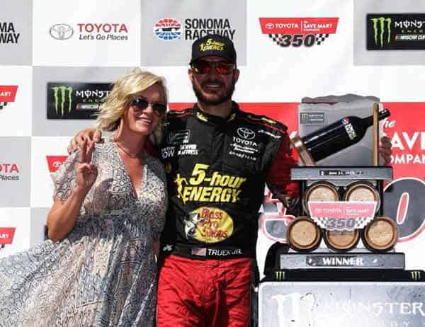 Image of Martin Truex Jr. with his wife Sherry Pollex