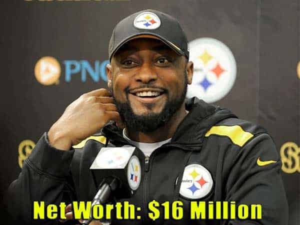 Image of Coach, Mike Tomlin net worth is $16 million