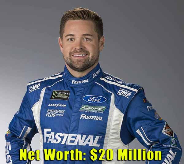 Immagine del valore netto del pilota da corsa, Ricky Stenhouse Jr. è di 20 milioni di dollari