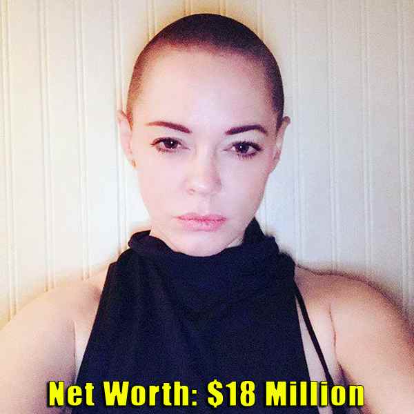 Image of Actress, Rose McGowan net worth is $18 million